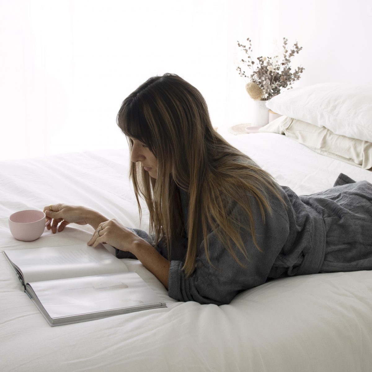 Charcoal Bamboo Bathrobe L