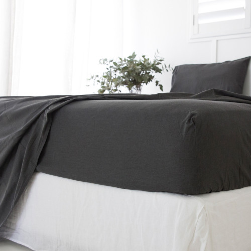 Charcoal Bamboo Fitted Sheet 1