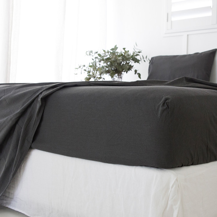 Charcoal Bamboo Fitted Sheet 1