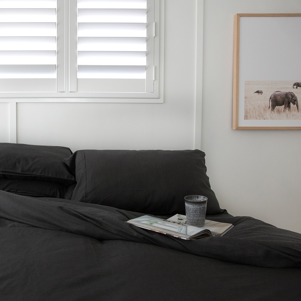Charcoal Bamboo Quilt Cover 3
