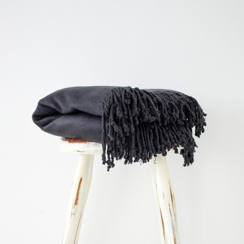 Charcoal Bamboo Throw 1