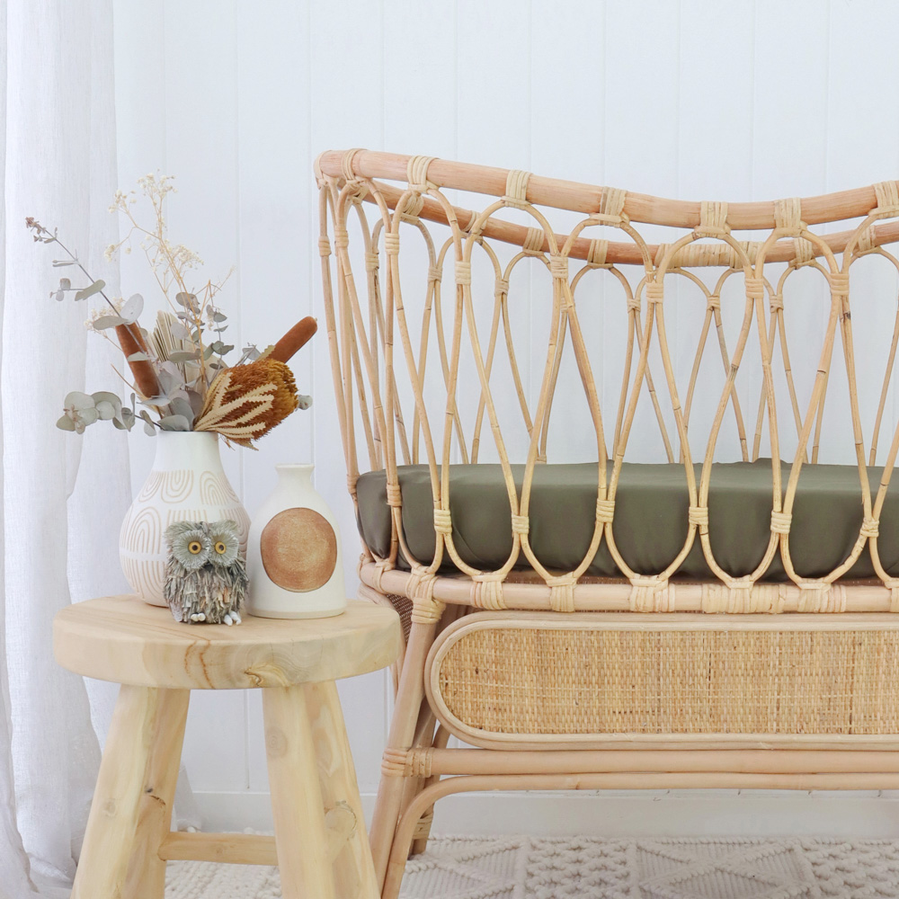 Olive Bamboo Bassinet Sheet 1