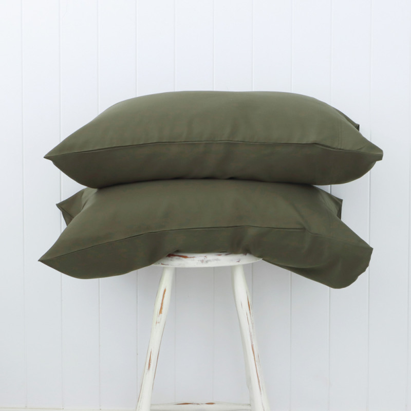 Olive Bamboo Pillowcase 1