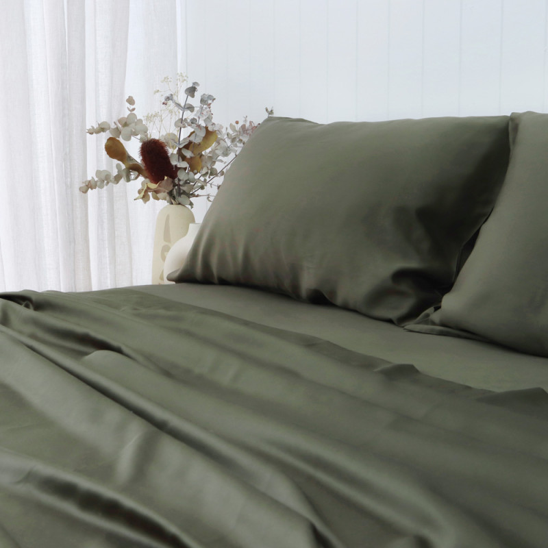 Olive Bamboo Pillowcase 3