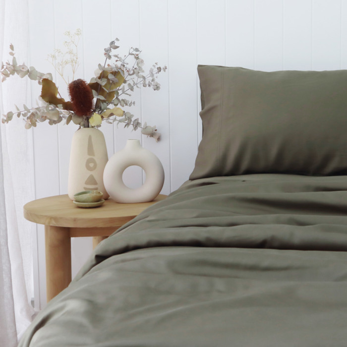 Olive Bamboo Quilt Cover 1