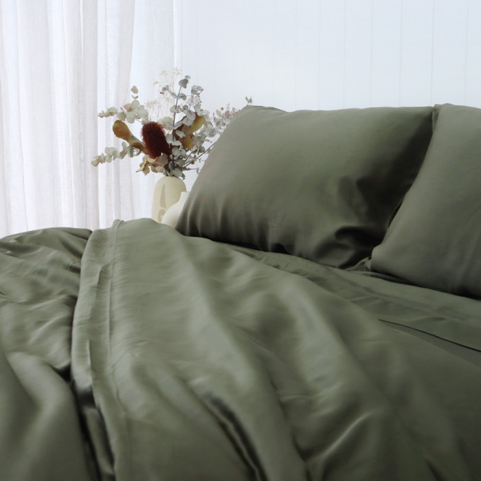 Olive Bamboo Quilt Cover 2