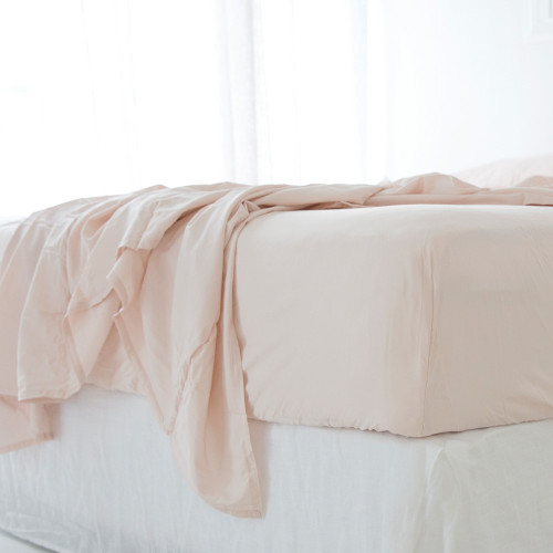 Pink Bamboo Fitted Sheet 2
