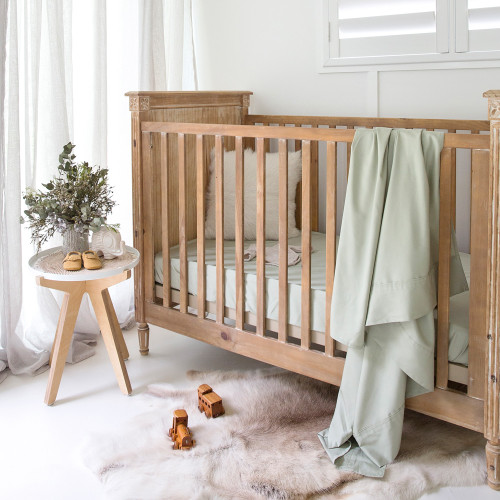 Pistachio Bamboo Cot Sheet 1