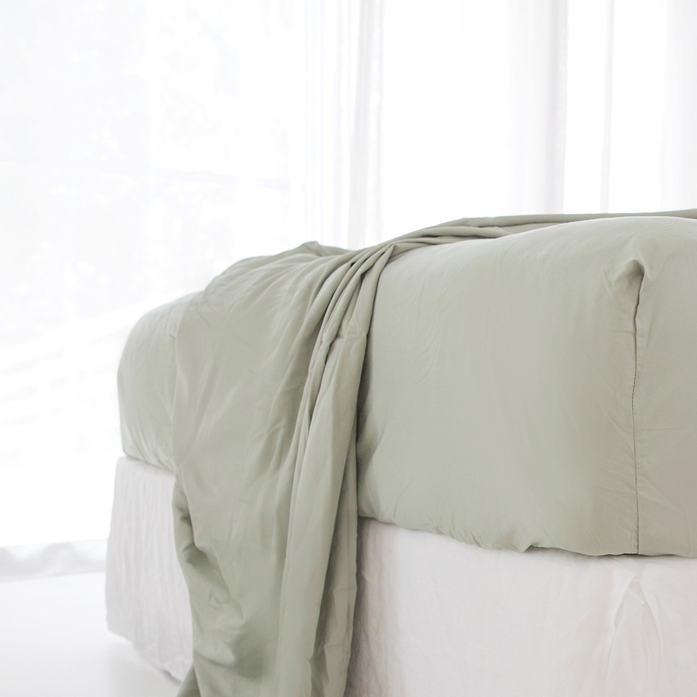 Pistachio Bamboo Fitted Sheet 1