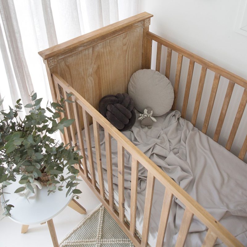 Silver Bamboo Cot Sheet 2