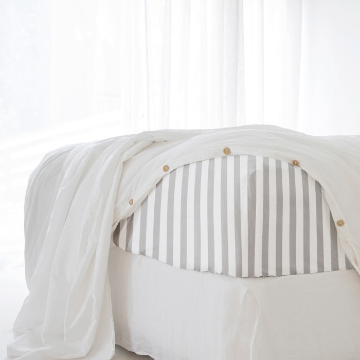 Silver Stripe Bamboo Sheet Set 4