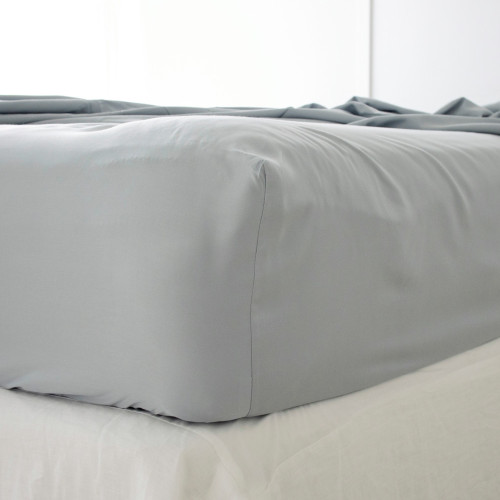 Sky Blue Bamboo Fitted Sheet 1