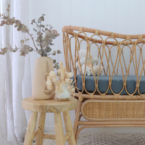 Teal Bamboo Bassinet Sheet 1
