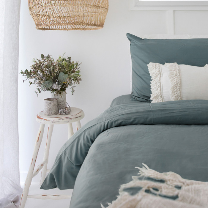 Teal Bamboo Quilt Cover