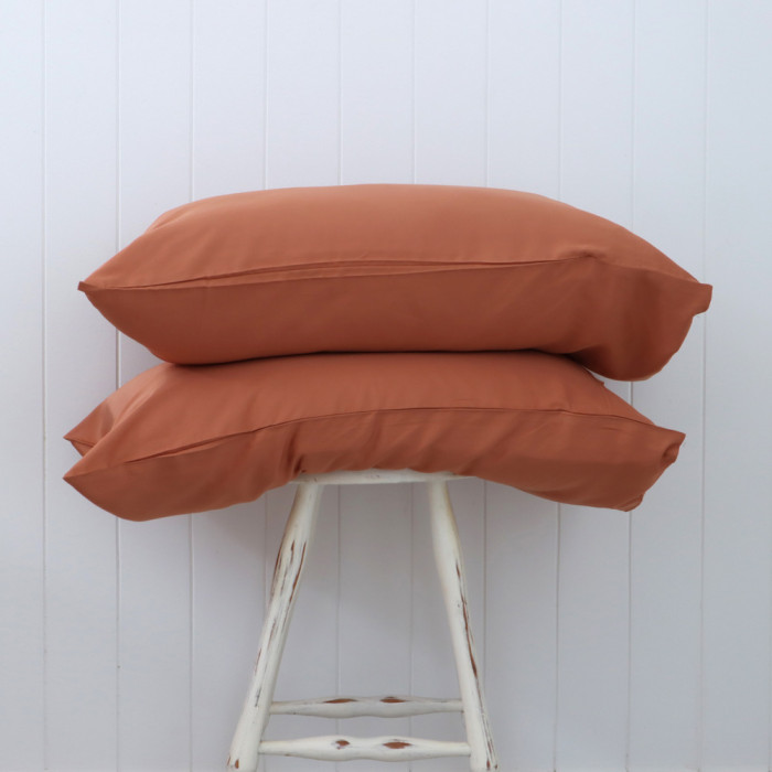 Terracotta Bamboo Pillowcase 1