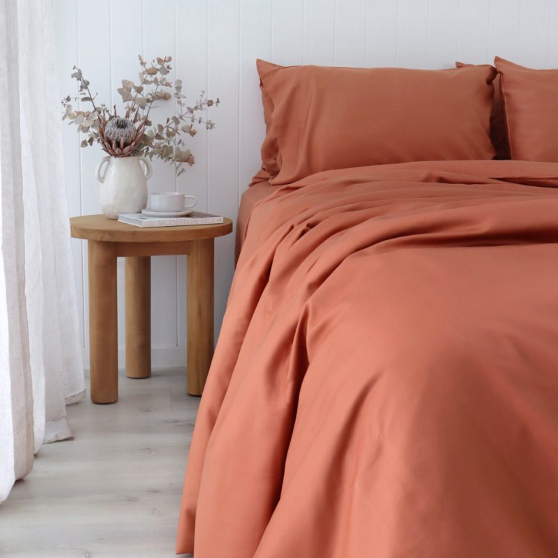 Terracotta Bamboo Quilt Cover 3