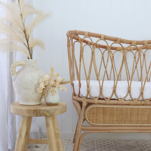 White Bamboo Bassinet Sheet 1