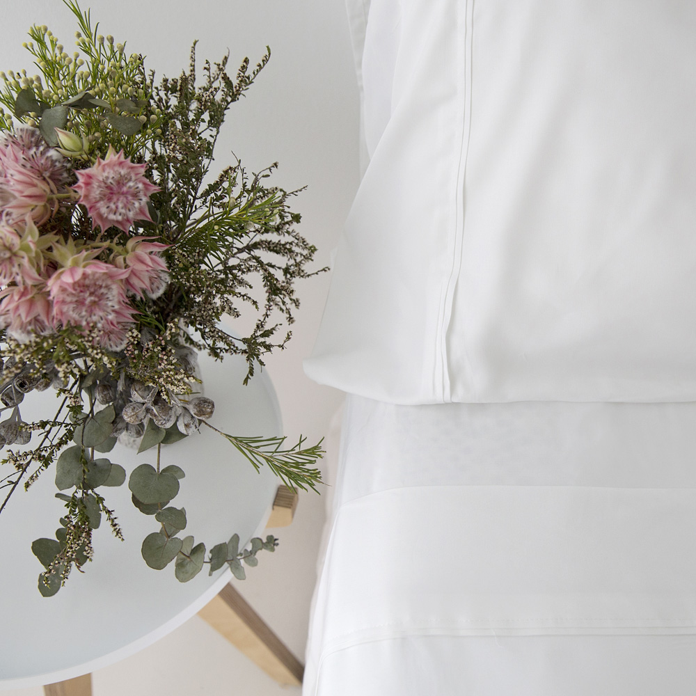 White Bamboo Flat Sheet 1