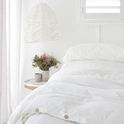 White Bamboo Quilt Cover 1