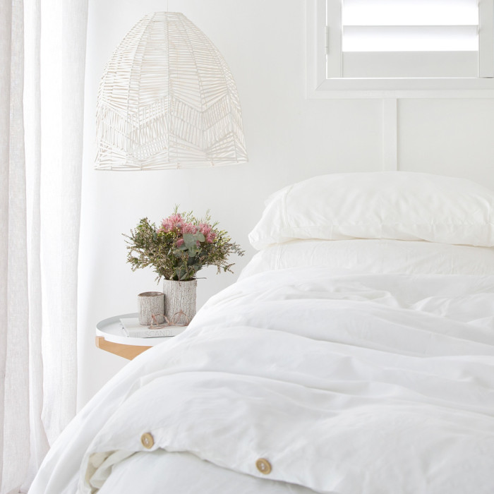 White Bamboo Quilt Cover 1