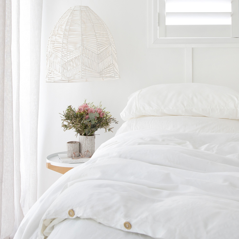 White Bamboo Quilt Cover 1