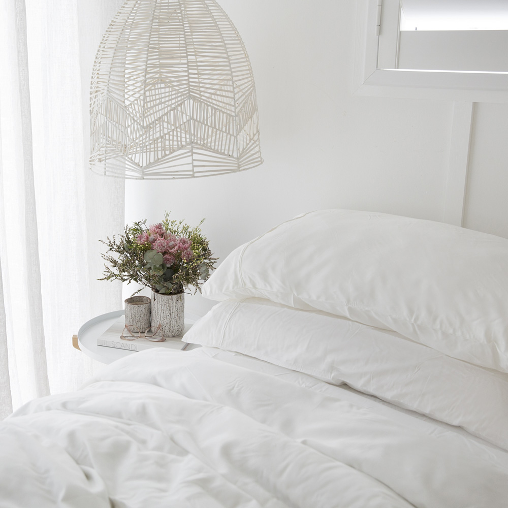 White Bamboo Quilt Cover 2