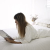 WHITE BAMBOO BATHROBE
