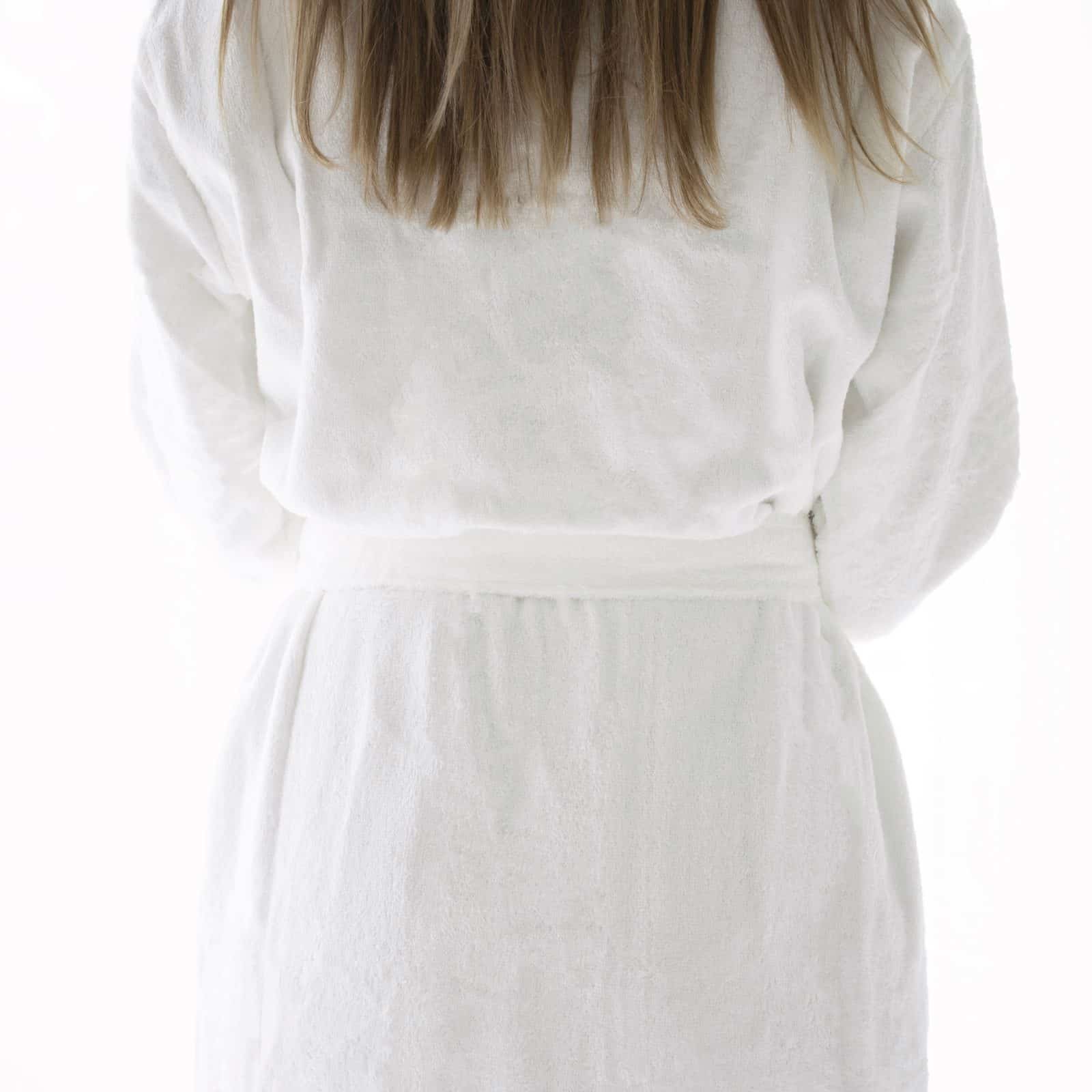 WHITE BAMBOO BATHROBE L BAMBOO BATHROBE