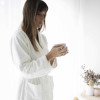 WHITE BAMBOO BATHROBE